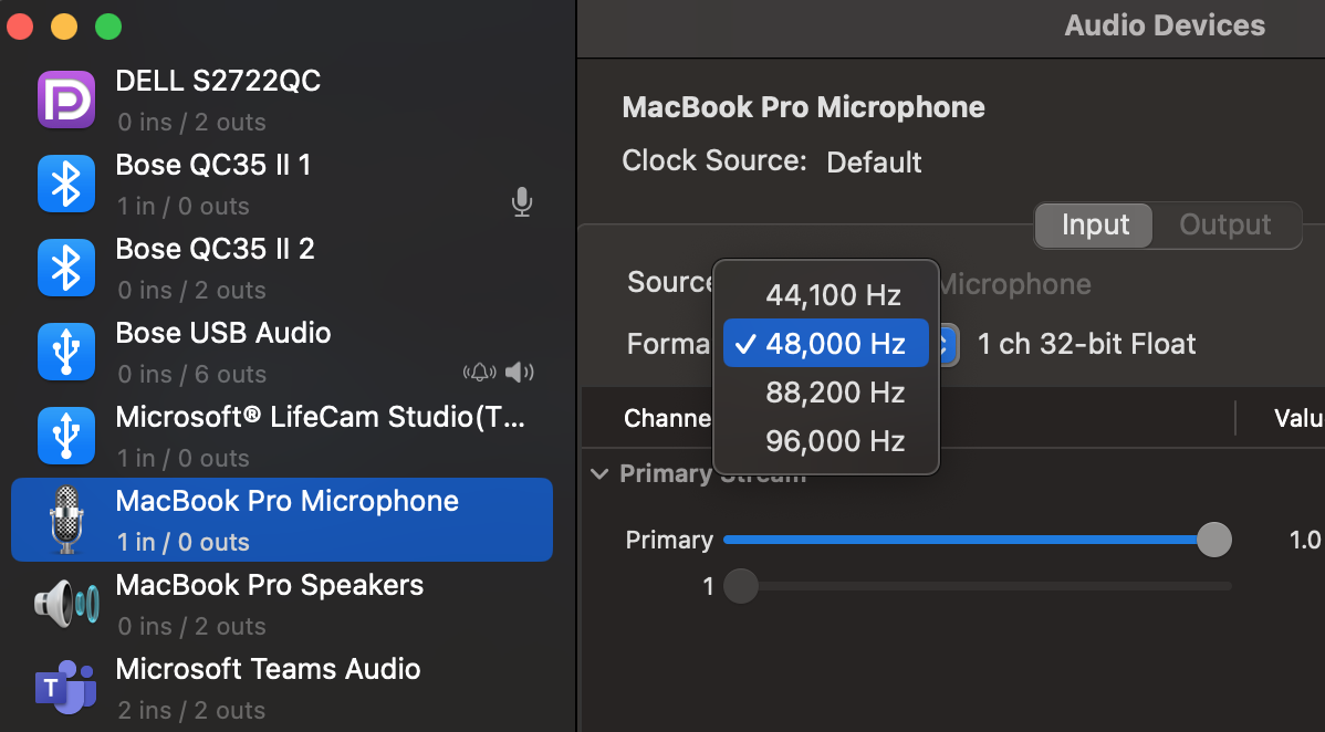 Mac Audio MIDI Setup